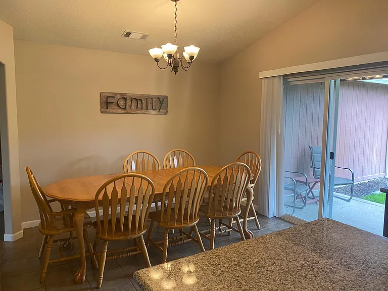 Kitchen eating area, Patio