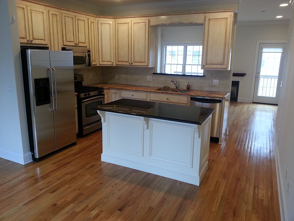 Large kitchen with custom island