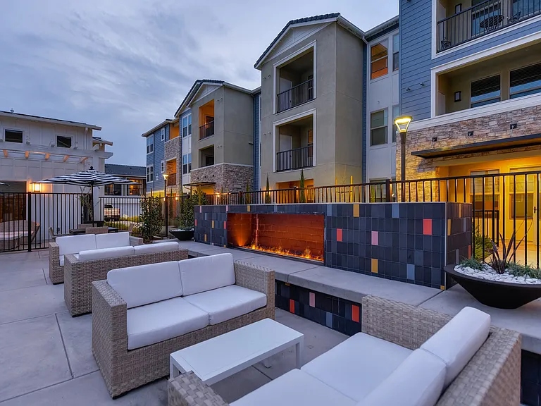 Outdoor Fire Pit and Seating Area