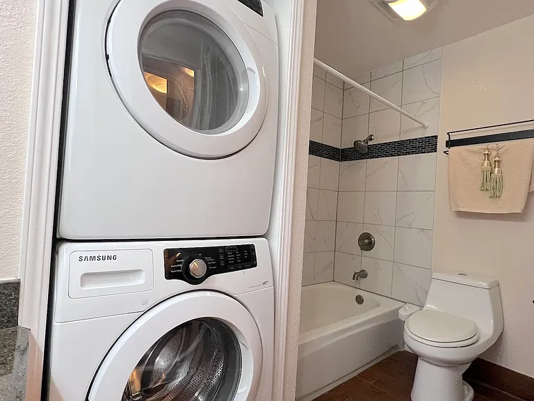The furnishings shown in the photos are for staging purposes only. Unit is rented unfurnished.