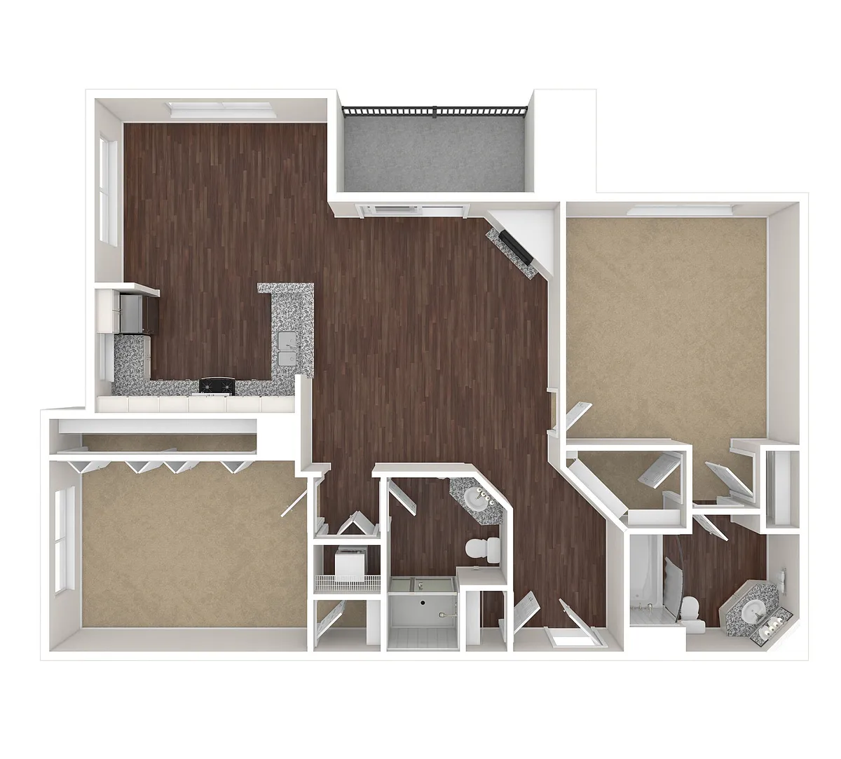 Floor plan 2 Bed / 2 Bath