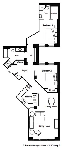 Floor plan 2 Bedroom