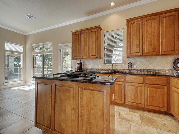 kitchen with island, granite
