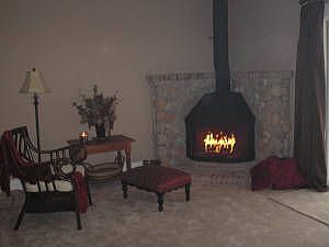 Living room with Fireplace