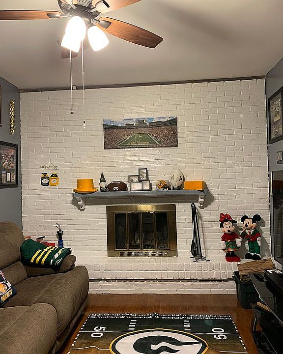 Fireplace painted in 2019
