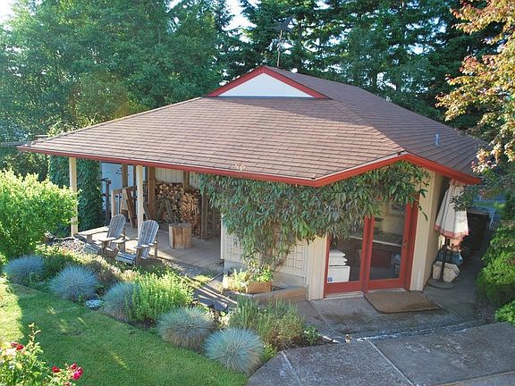 Large Shop viewed from house