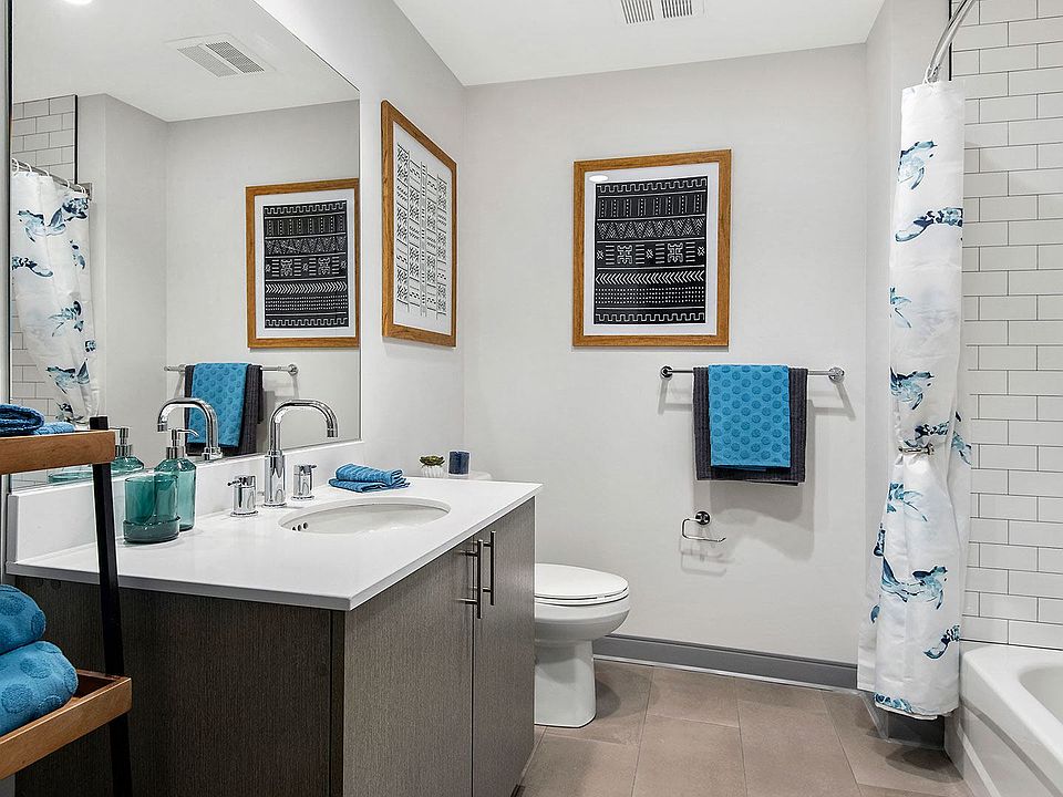 Residences also feature full-size stackable washers and dryers.