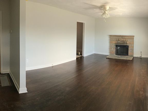 Living Room with electric fireplace