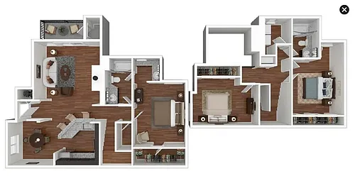Floor plan Reno 1342 sq ft 3x2