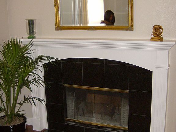 Living room fireplace