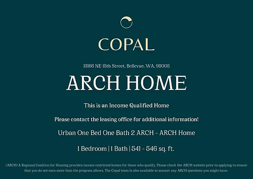 Floor plan Urban One Bed One Bath 2 ARCH