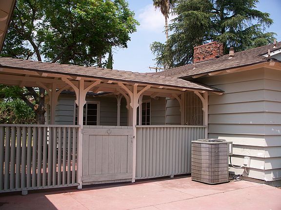 Hallway to detached garage