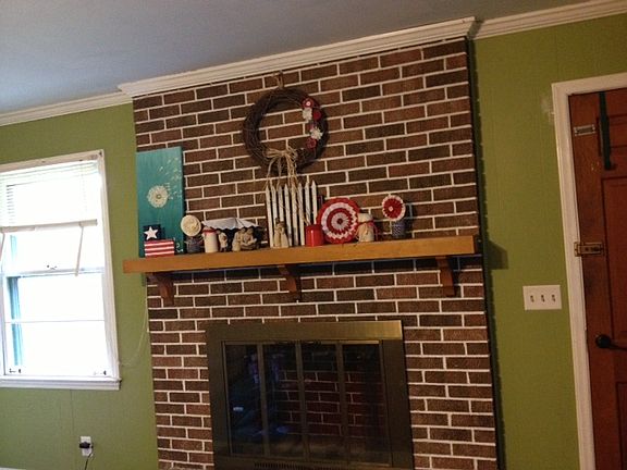 full masonry fireplace