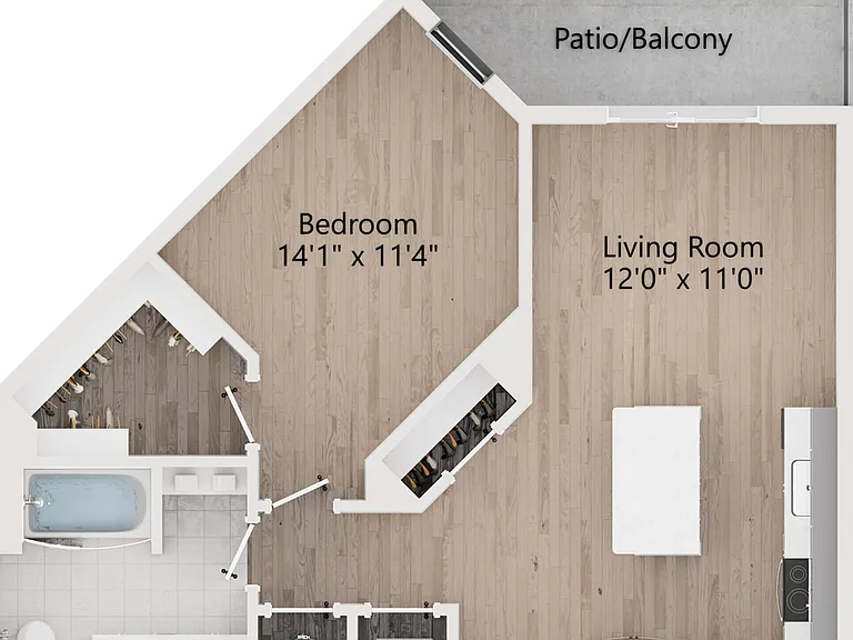 A11 | 1 Bed 1 Bath | 807 sq ft | The Westerly Apartments A11 | 1 Bed 1 Bath | 807 sq ft | The Westerly Apartments