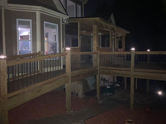 Ramp access/whole deck view at night.