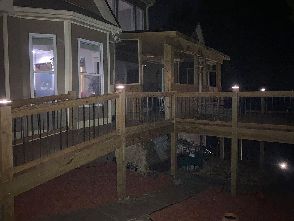 Ramp access/whole deck view at night.