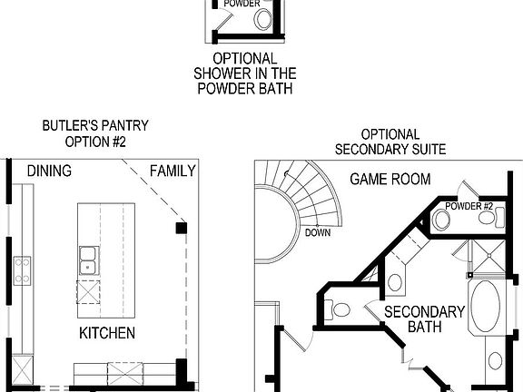 Brentwood 3FSW w Media Floor Plan Options