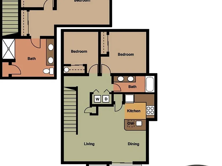 3x2 Townhome with Garage l 1,280 sq ft l Floor Plans 3x2 Townhome with Garage l 1,280 sq ft l Floor Plans