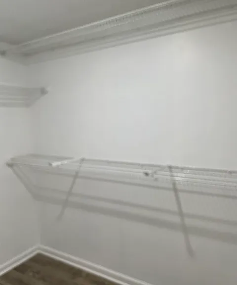 Wire shelving in 3rd bedroom walkin closet