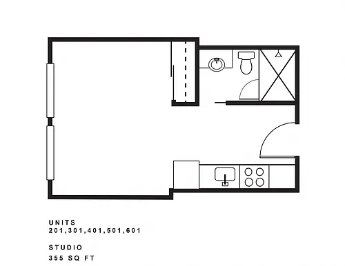 Floor plan Studio A