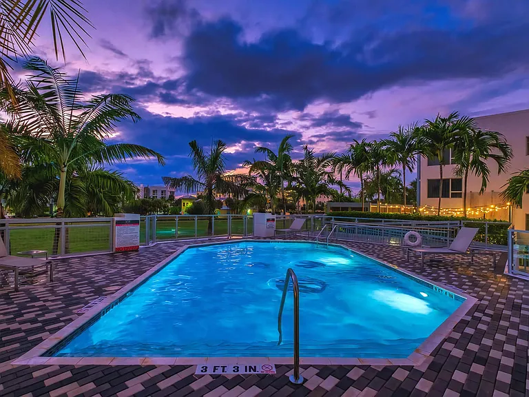 South of Atlantic Pool Illuminated at Dusk with Serene Setting
