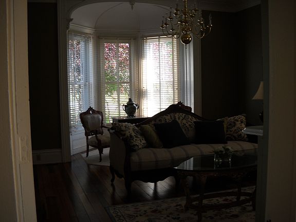 Parlor with F/P & bookcase
