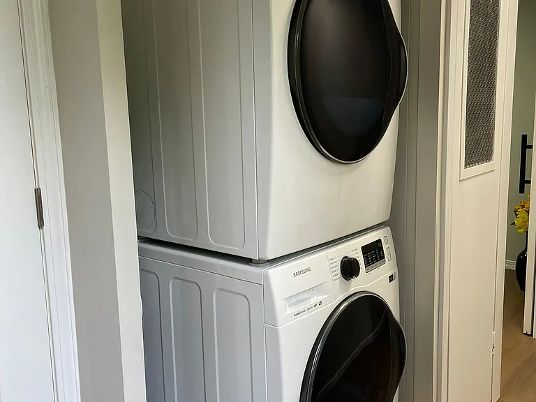 Includes a high-efficiency washer and dryer.