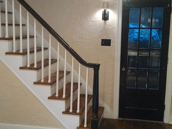 steps from living room to second floor