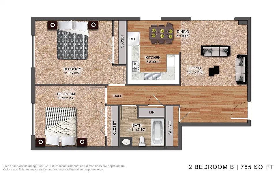 Floor plan CPA - 2 Bedroom B