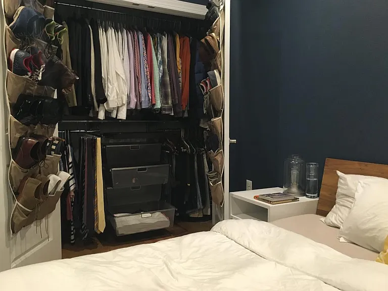 Master closet with Elfa storage system