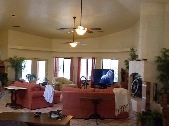 Family room with fireplace