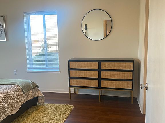 Master bedroom with walk in bathroom