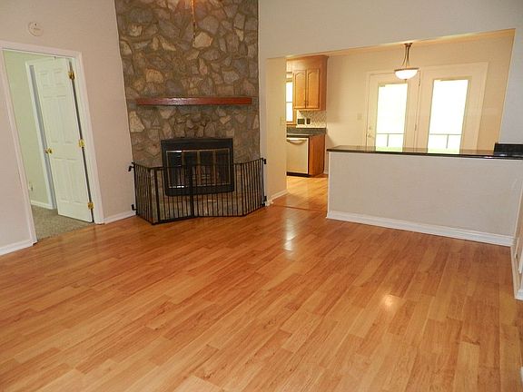 living room w/wood fireplace