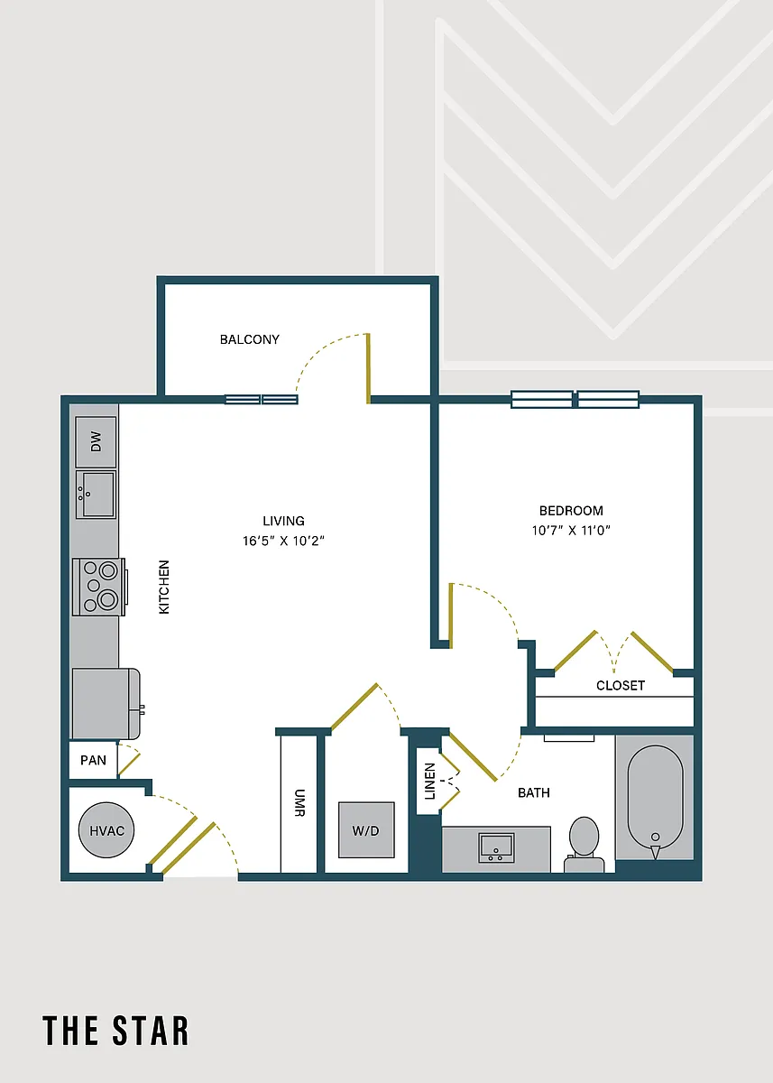 Floor plan The Star | Studio