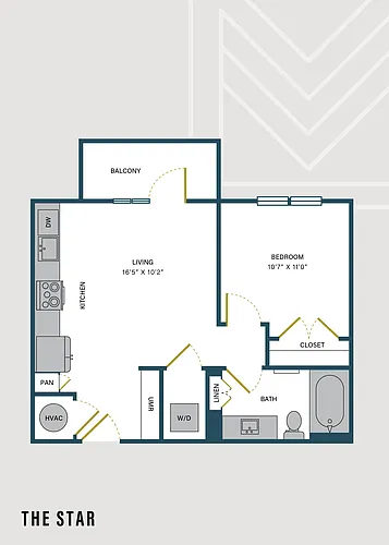 Floor plan The Star | Studio