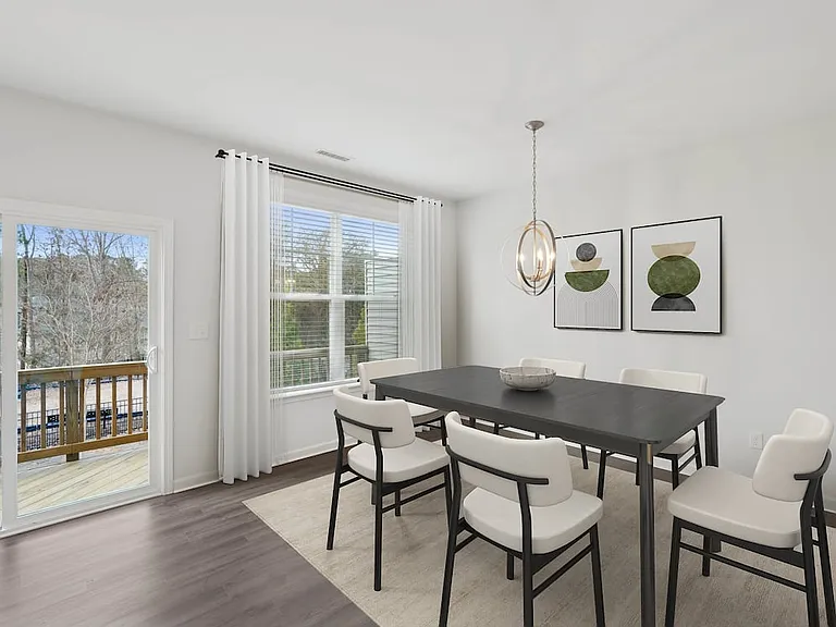 Upgrade Package Kitchen and dining area with hard-surface vinyl plank flooring