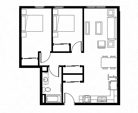 Floor plan Two-Bedroom