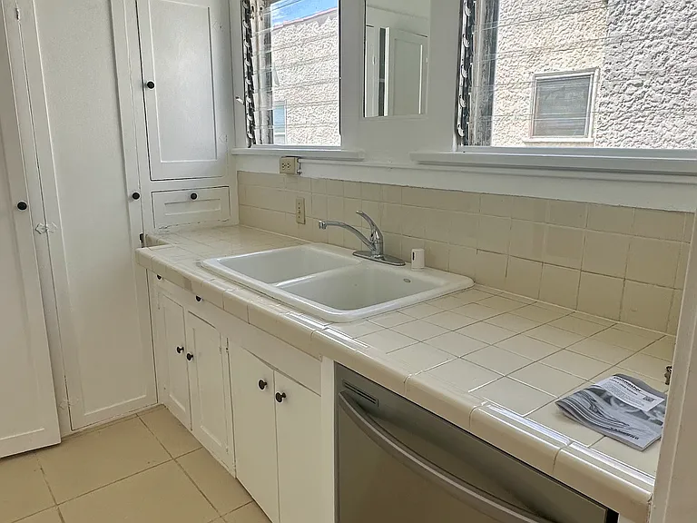 Kitchen with brand new dishwasher
