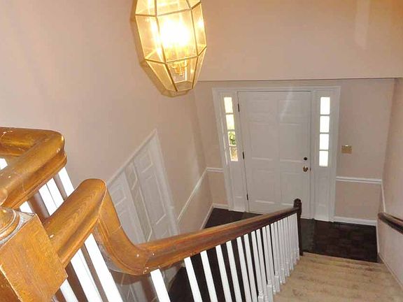 View from second story into entry