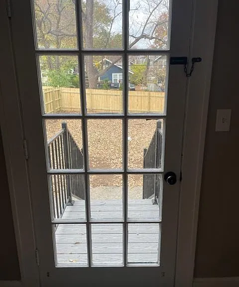 View out back door
