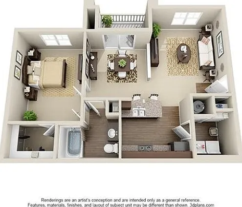 1 Bedroom | 1 Bath | 833 SF 1 Bedroom | 1 Bath | 833 SF