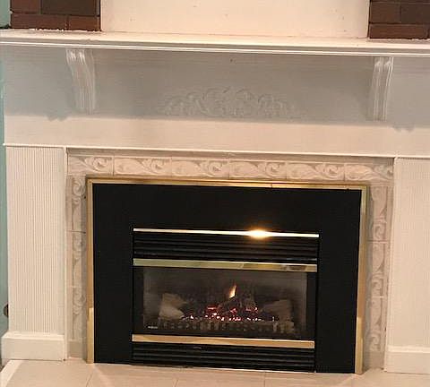 Tiled hearth
