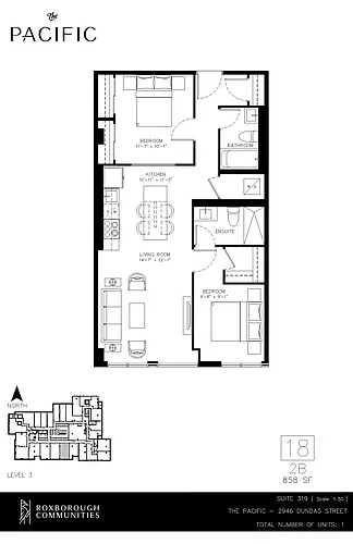 Floor plan 2 bedroom 2 bath 2 Bed 2 Bath 3
