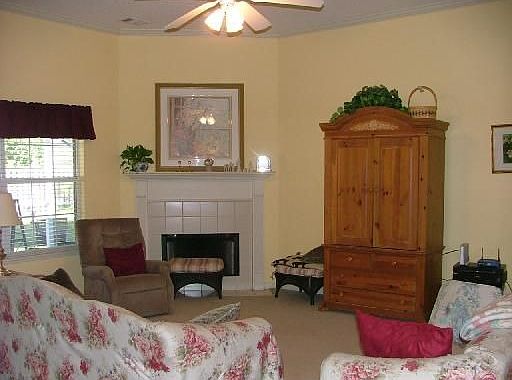 Living Room with Fireplace