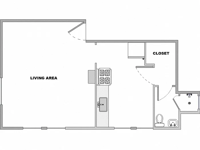 Floor plan Studio: Type G