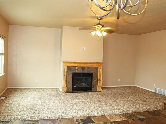 Living room with gas fireplace