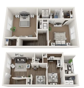 Floor plan Ravenwood 2 Bed 1 5 Bath S