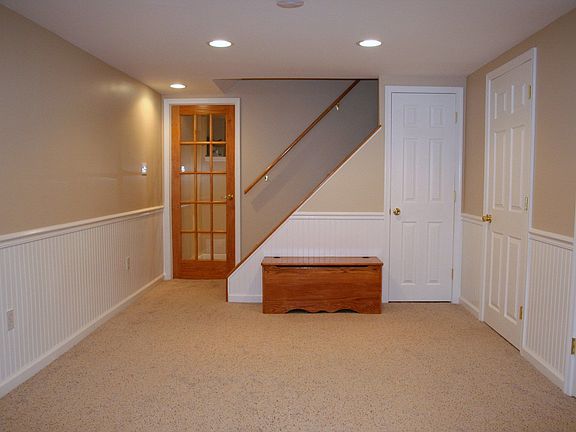 Huge basement playroom or entertainment room.