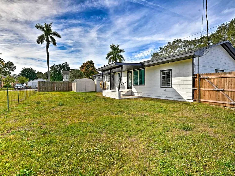 Fenced in back yard