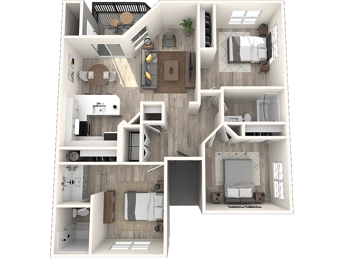 Floor plan Upgraded 3x2